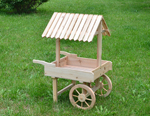 wooden planter cart