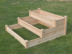 three tier raised garden planter