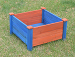 stain color raised garden planter