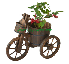 wooden wagon planters