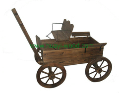 wooden wagon planters