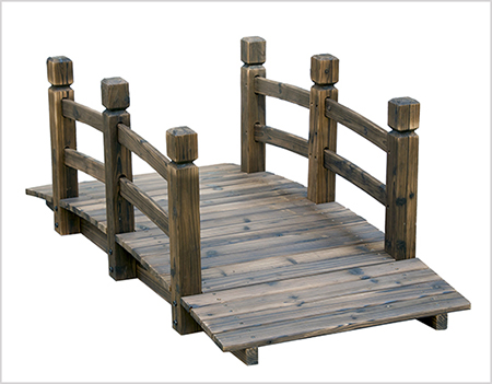 wooden garden bridge