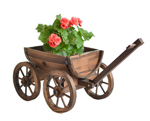 wooden wagon planters