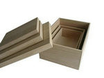 natural finish lift off lid box