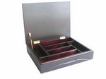wooden box with dividers